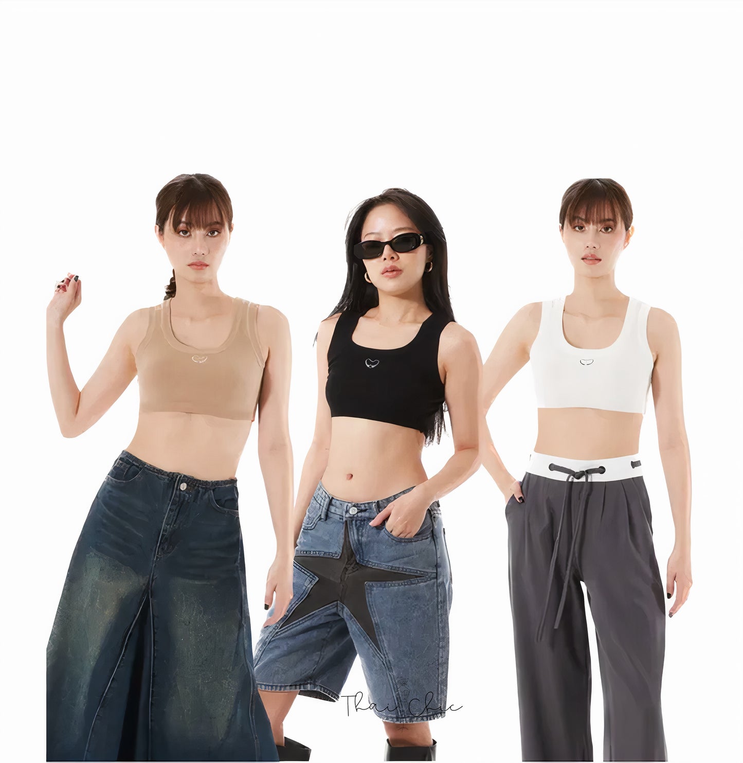 W.B.PROJECT✨ ESSENTIAL RIBBED CROP TANK ✨