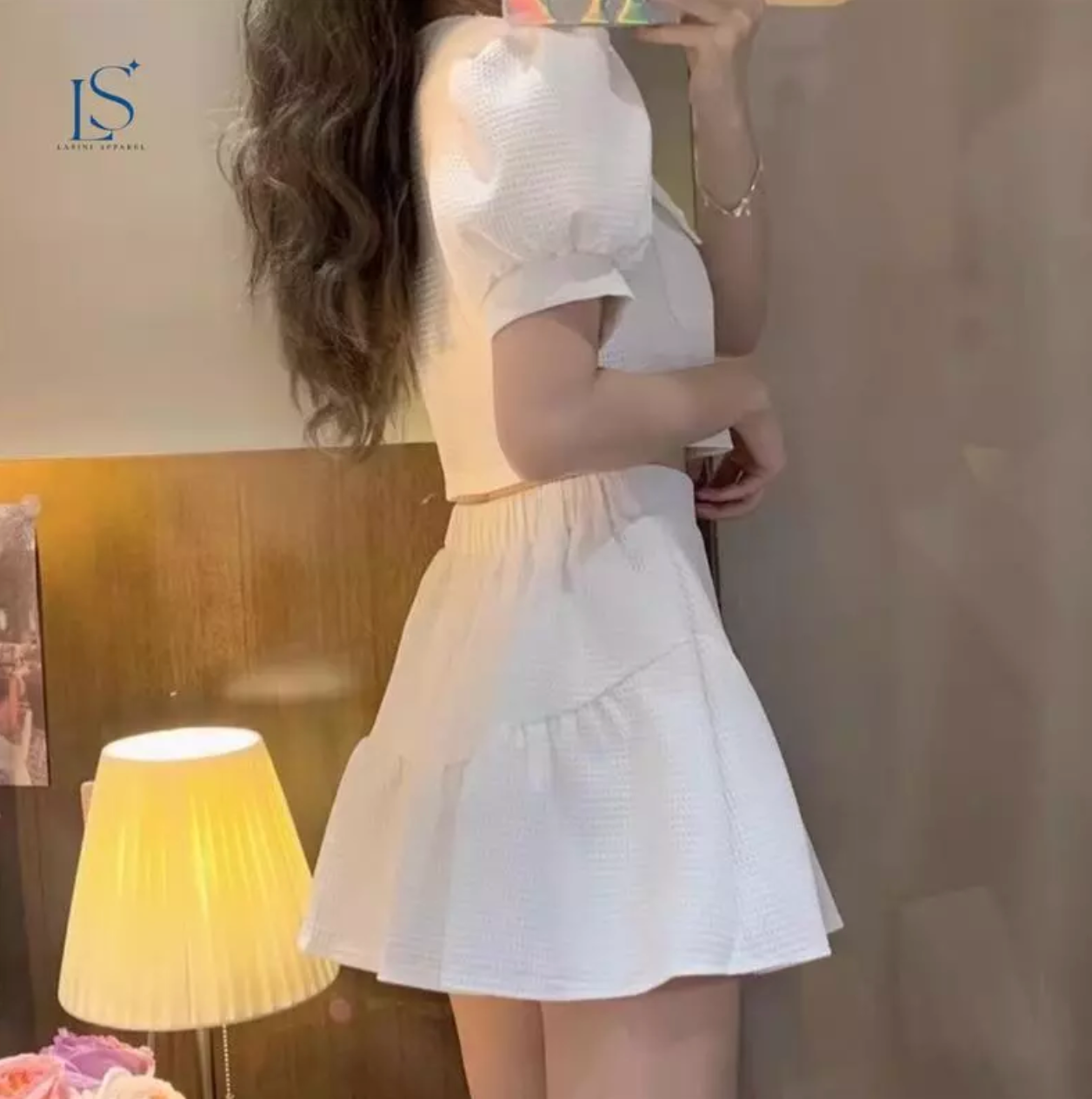 🌸 Puff Sleeve 兩件式短裙套裝🌸