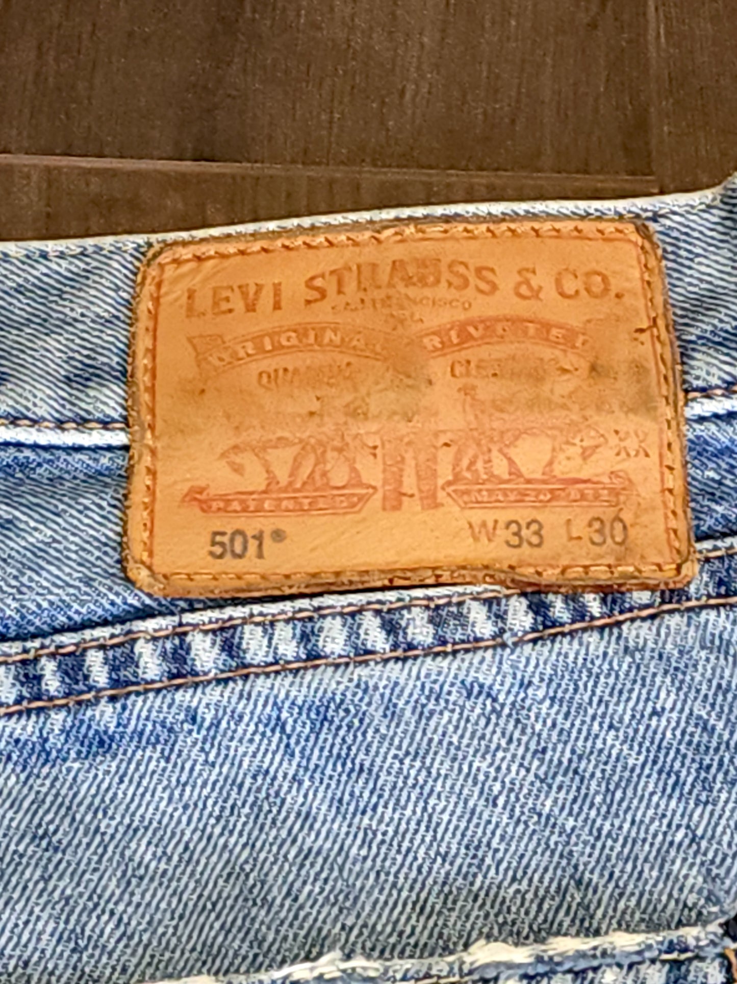 復古 Levi's 501 WPL 423 直筒羈扣牛仔褲 W33 L30