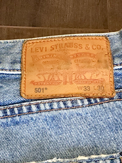 復古 Levi's 501 WPL 423 直筒羈扣牛仔褲 W33 L30