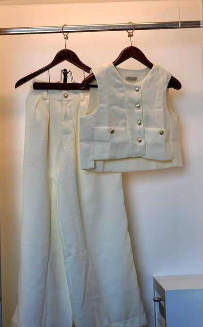 Waistcoat & High-Waisted Pants set