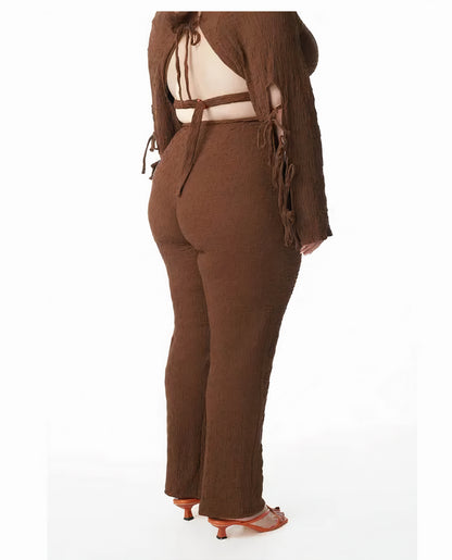 🌈Thaythem | Honeycomb Pants in Mocha brown🌈