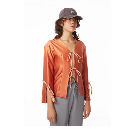 🌈Thaythem | Ombré Breeze Shirt in Rust🌈