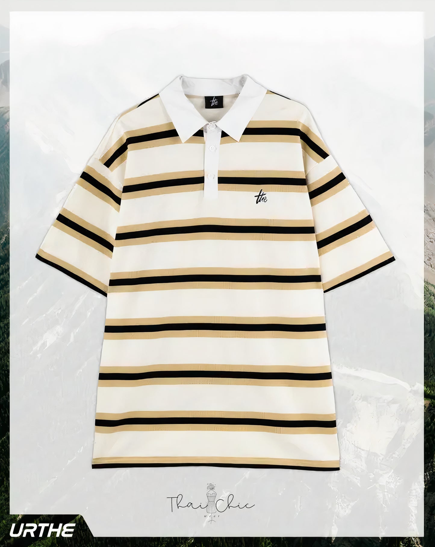🌈 URTHE - STRIPE POLO MEN 🌈
