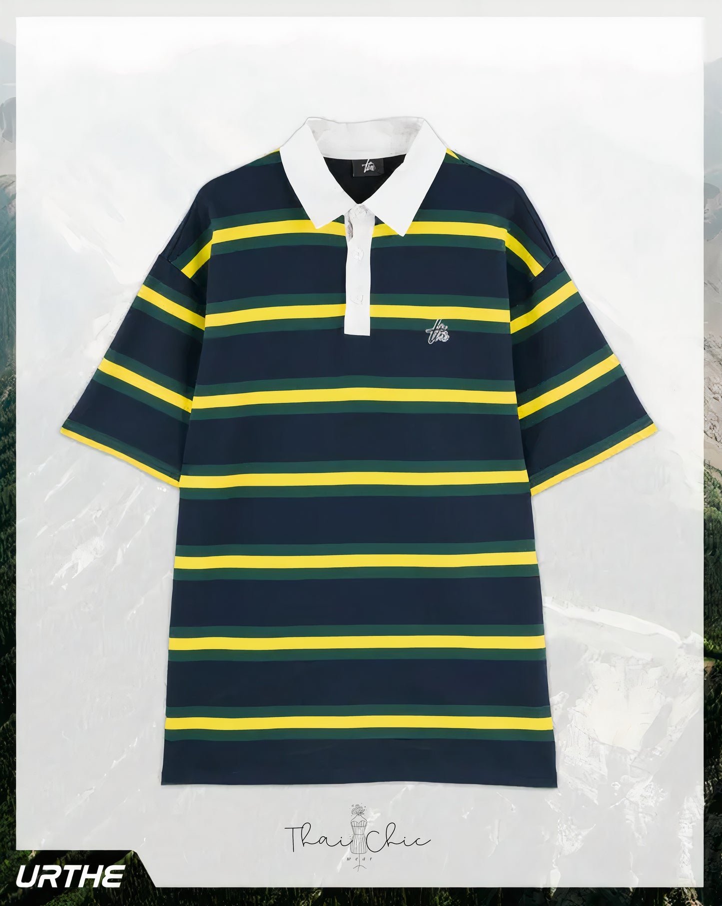 🌈 URTHE - STRIPE POLO MEN 🌈