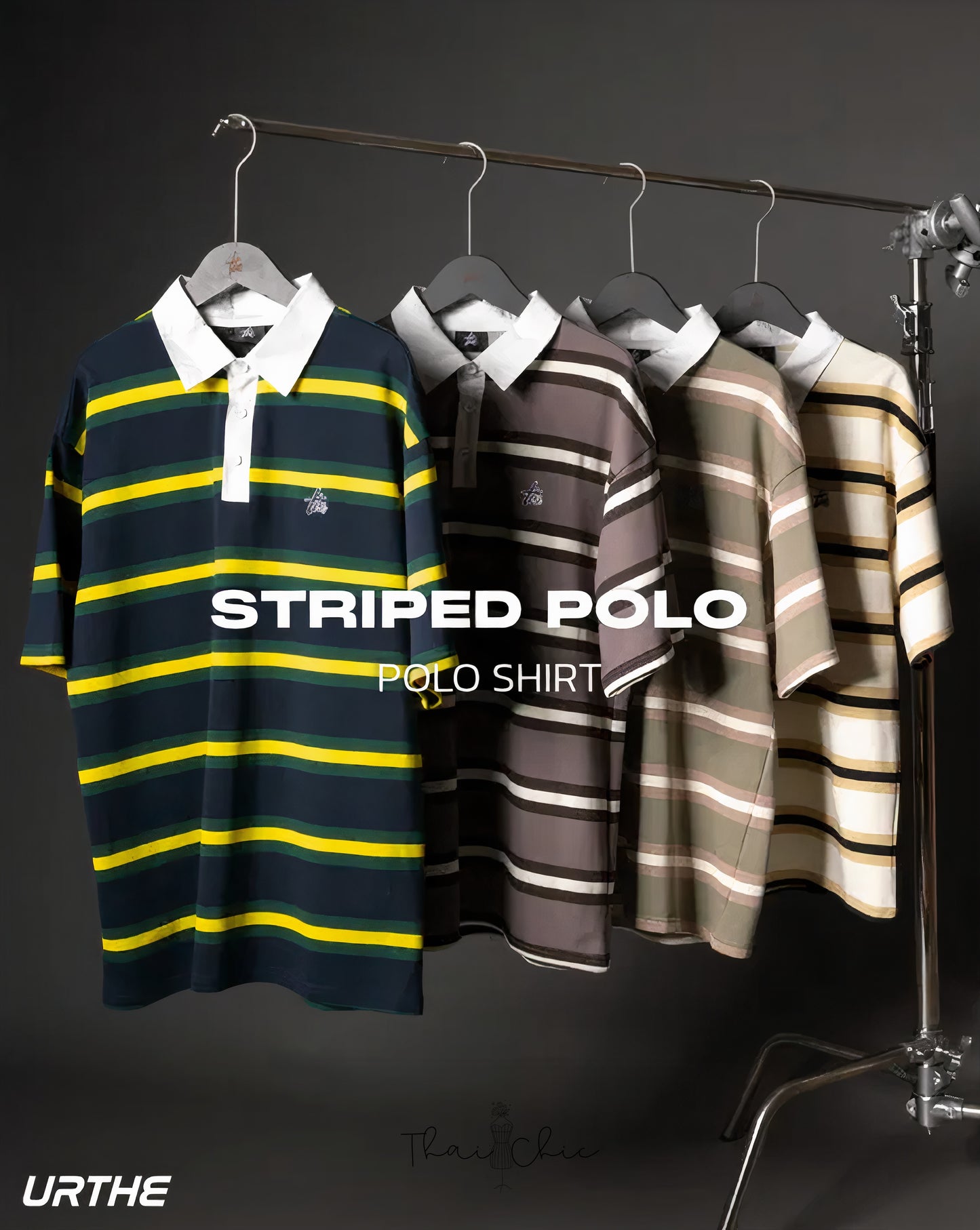 🌈 URTHE - STRIPE POLO MEN 🌈