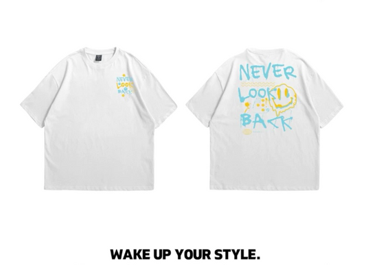 🌟 NEVER LOOK BACK Graphic Streetwear Tee 🌟
