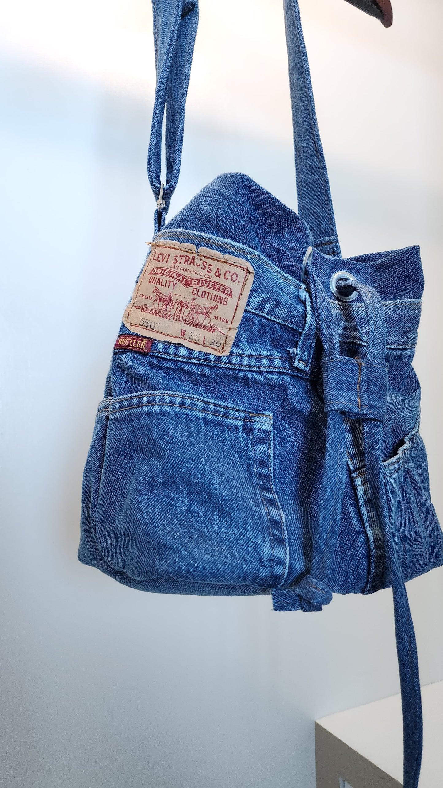 Vintage Remake Denim Bucket Bag