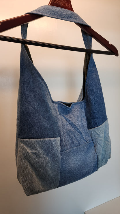 Vintage Remake Patchwork Denim Bag