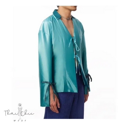 🌈Thaythem | Ombré Breeze Shirt in Emerald🌈